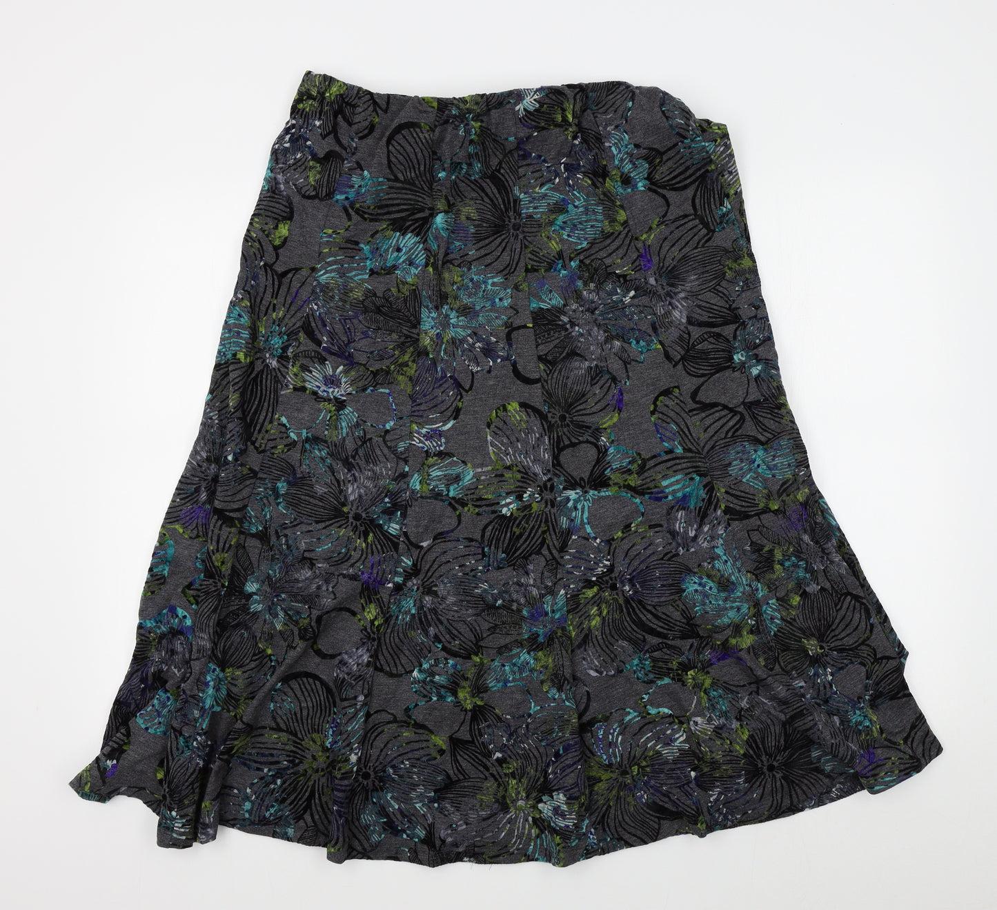 Per Una Womens Grey Floral  Maxi Skirt Size 14