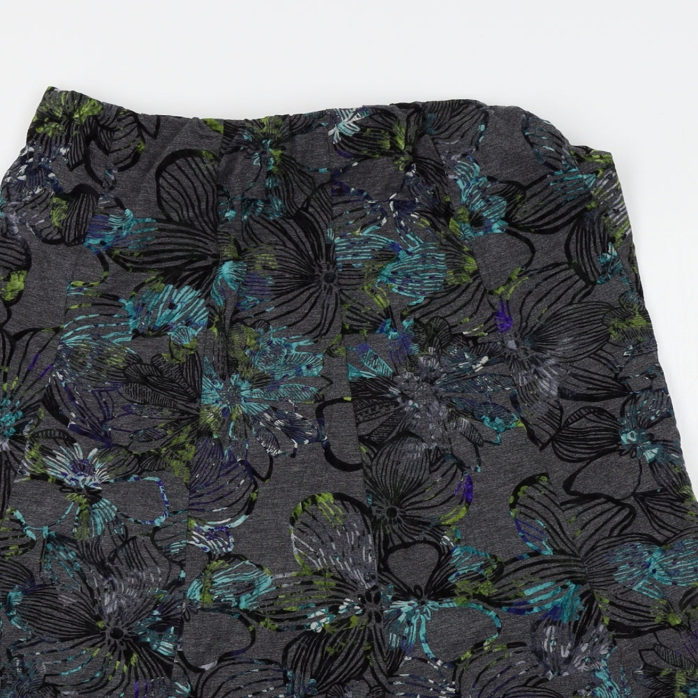 Per Una Womens Grey Floral  Maxi Skirt Size 14