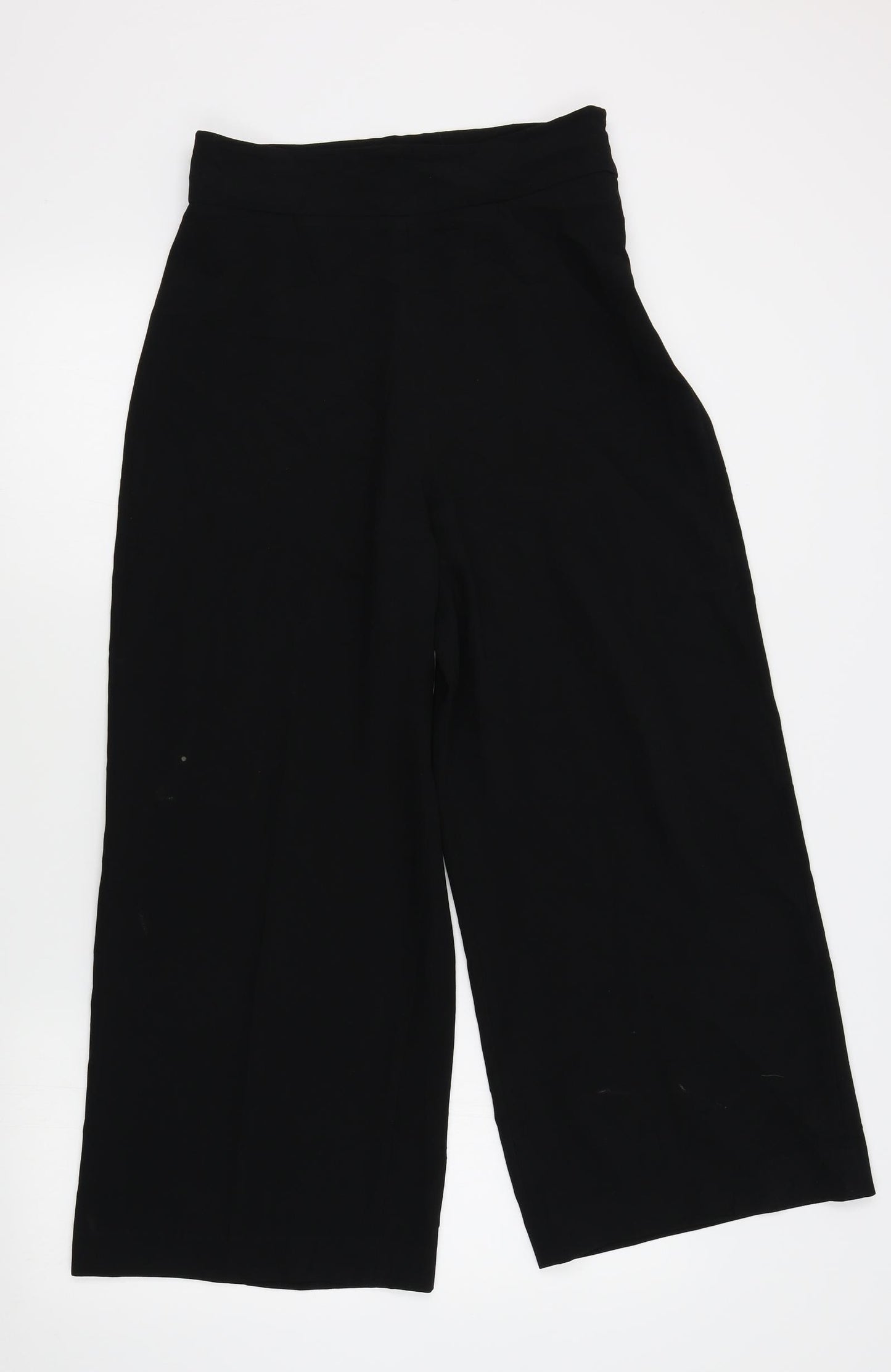 Zara Womens Black   Capri Trousers Size S L24 in - wide leg