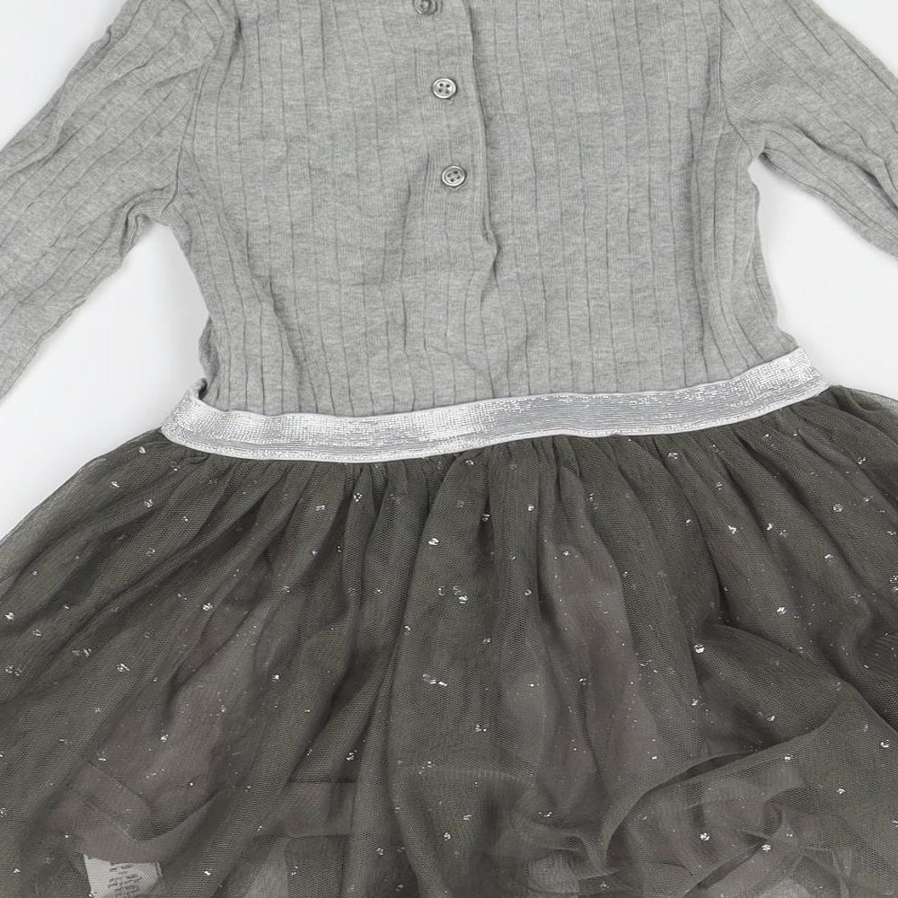 NEXT Girls Grey   Fit & Flare  Size 18-24 Months