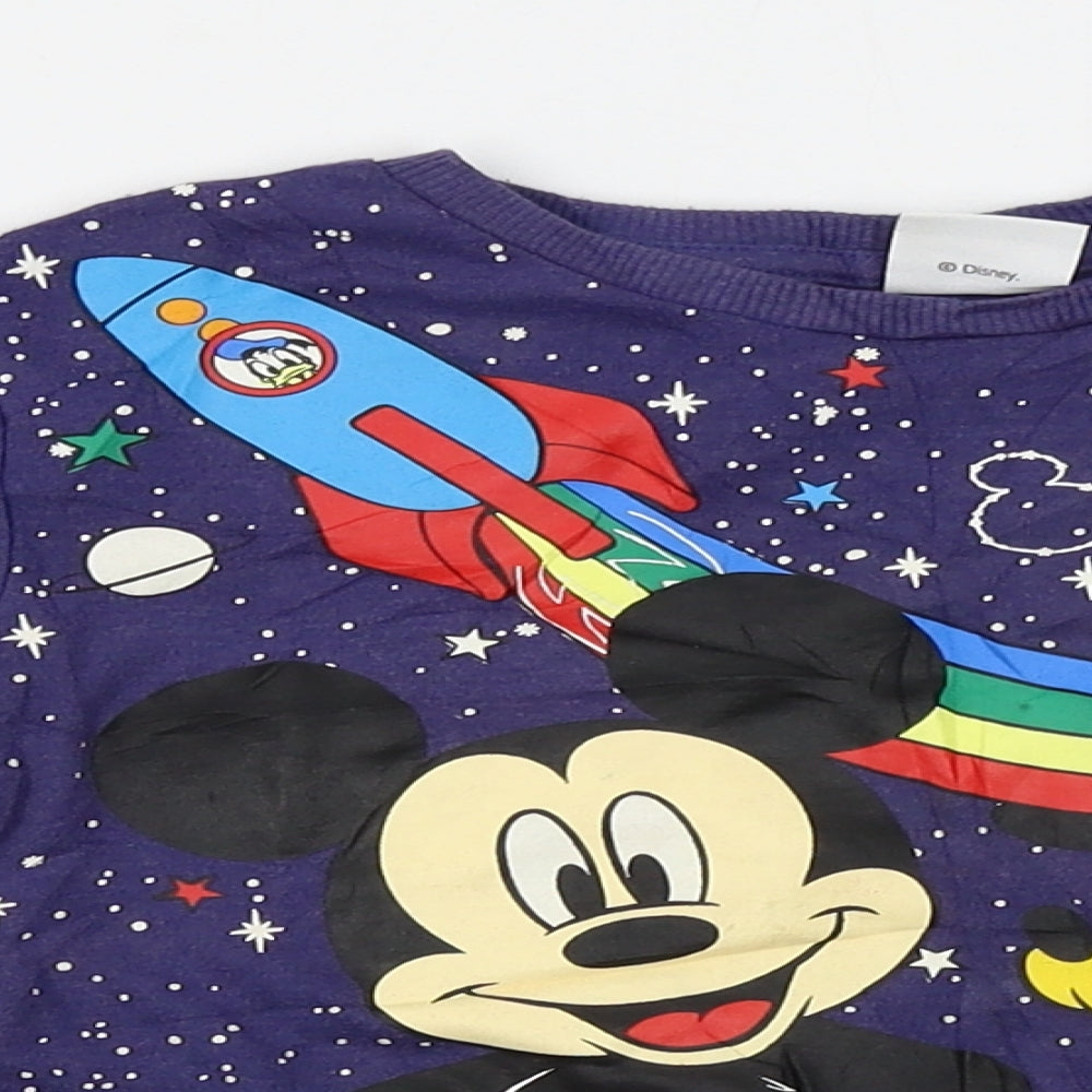 Matalan Boys Blue   Basic T-Shirt Size 2-3 Years  - disney, mickey mouse