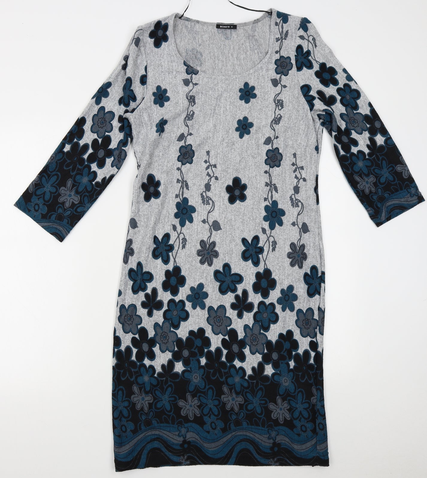 Roman Womens Grey   Pencil Dress  Size 14