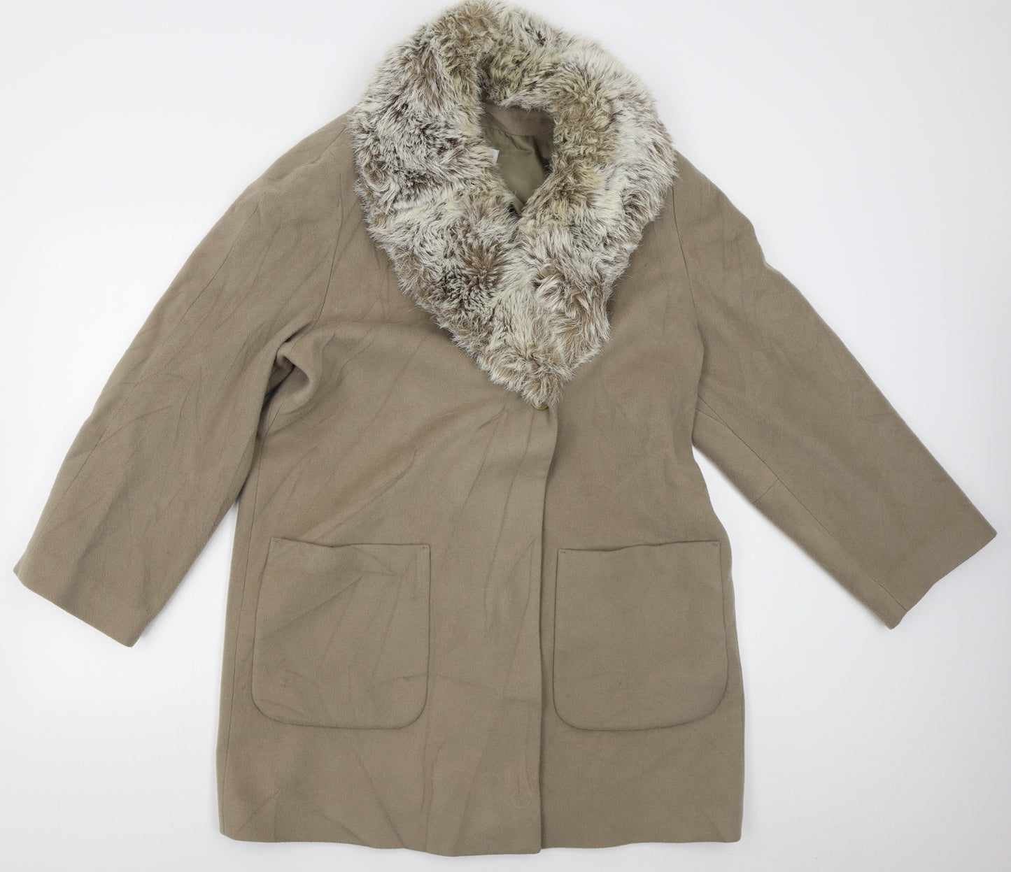 Windsmoor Womens Beige   Overcoat Coat Size 14