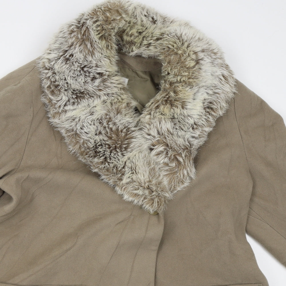 Windsmoor Womens Beige   Overcoat Coat Size 14