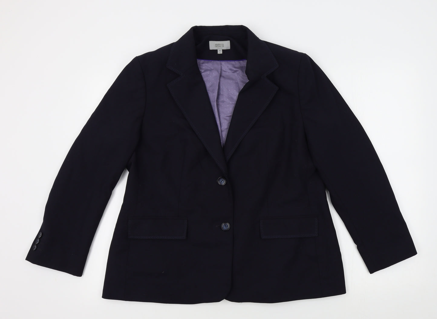 M&S Womens Blue   Jacket Blazer Size 18