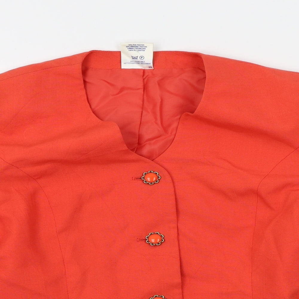 Eastex Womens Red   Jacket Blazer Size 12