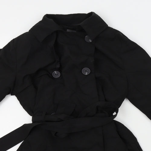 Primark Womens Black   Overcoat Coat Size 4