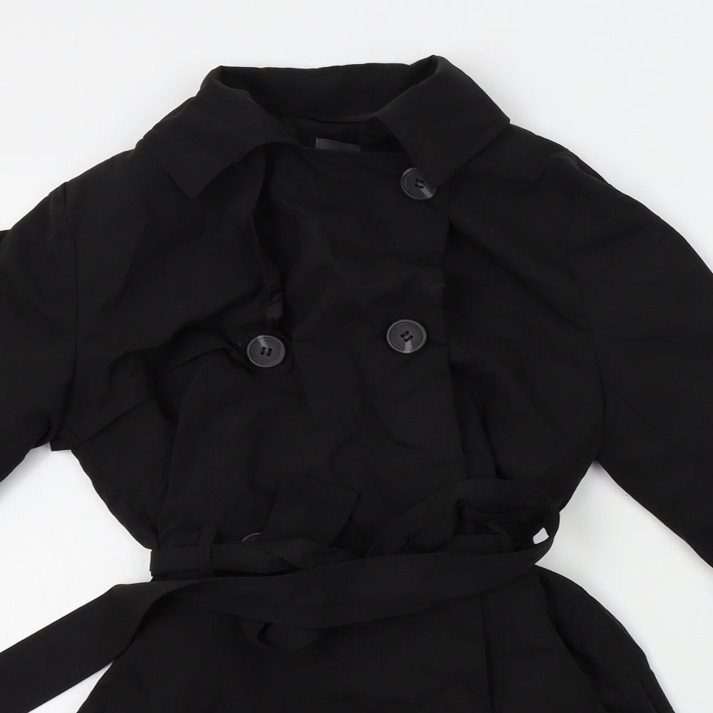 Primark Womens Black   Overcoat Coat Size 4