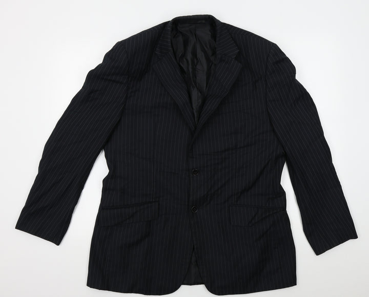 F&F Mens Black Striped Jacket Blazer