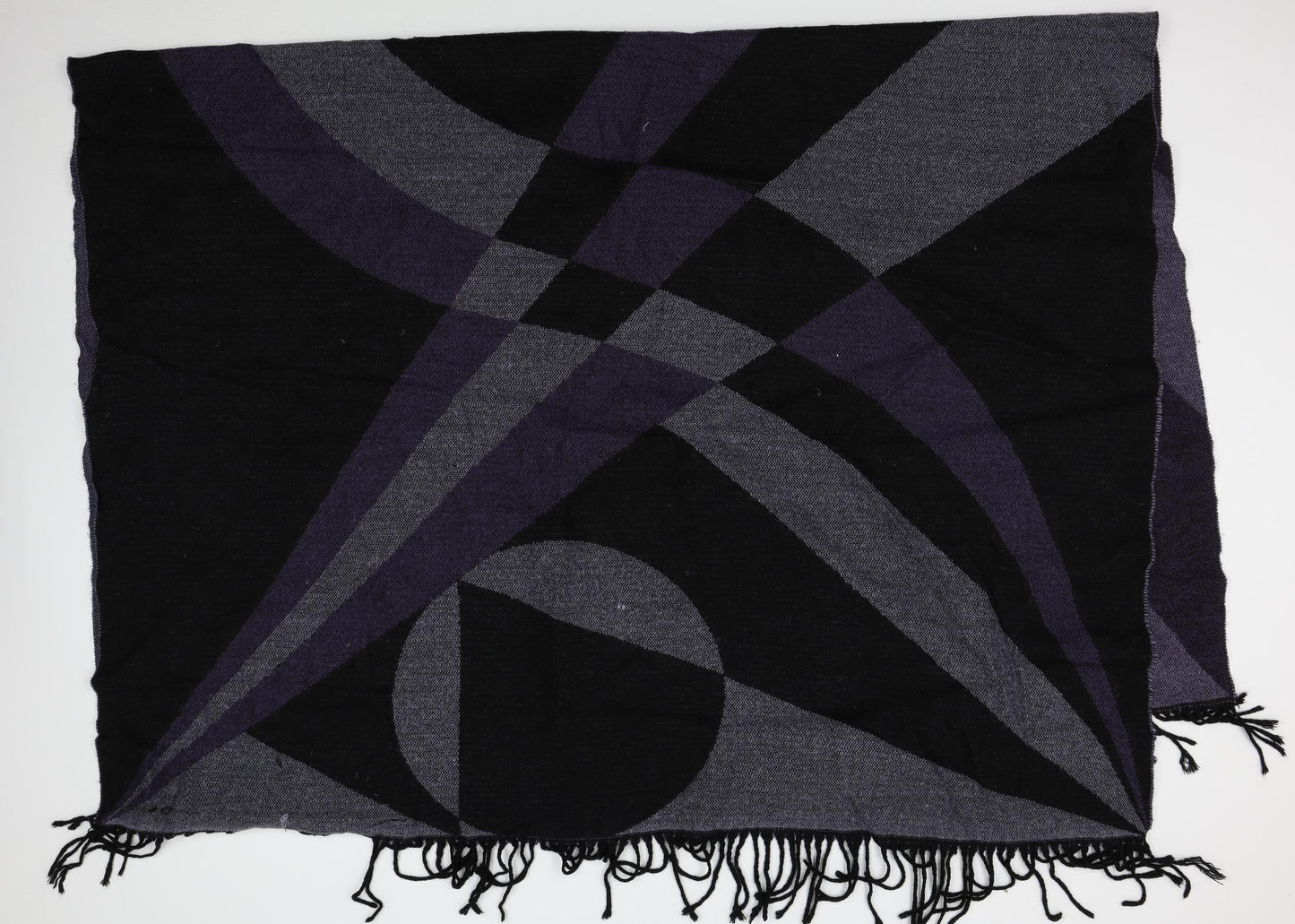 Preworn Womens Black Geometric  Cape Jumper One Size