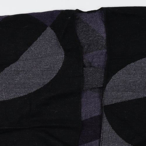 Preworn Womens Black Geometric  Cape Jumper One Size