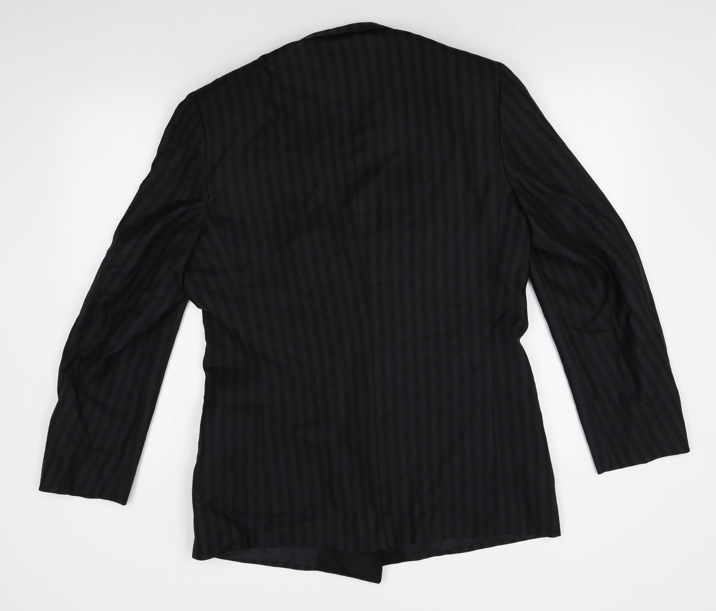 Louis Feraud Womens Black Striped  Jacket Blazer Size 40