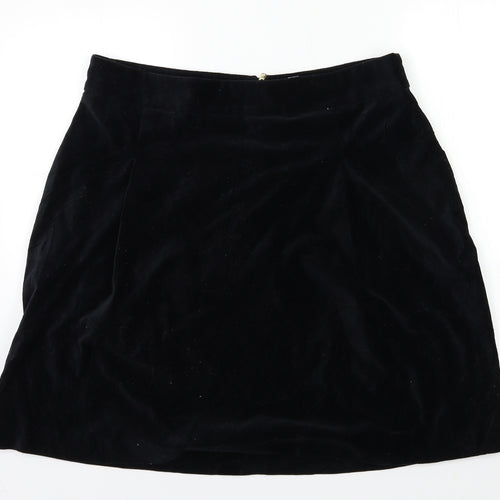 M&S Womens Black   A-Line Skirt Size 16