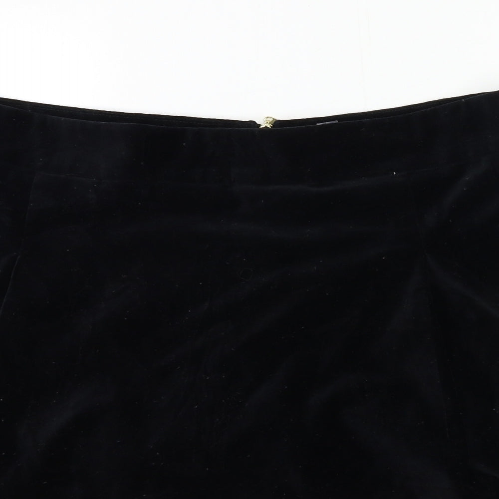 M&S Womens Black   A-Line Skirt Size 16