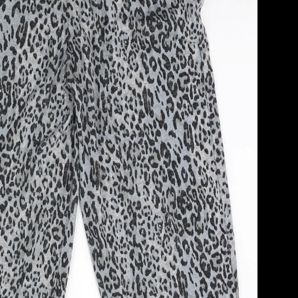 M&S Womens Ivory Animal Print  Jegging Trousers Size 16 L24 in