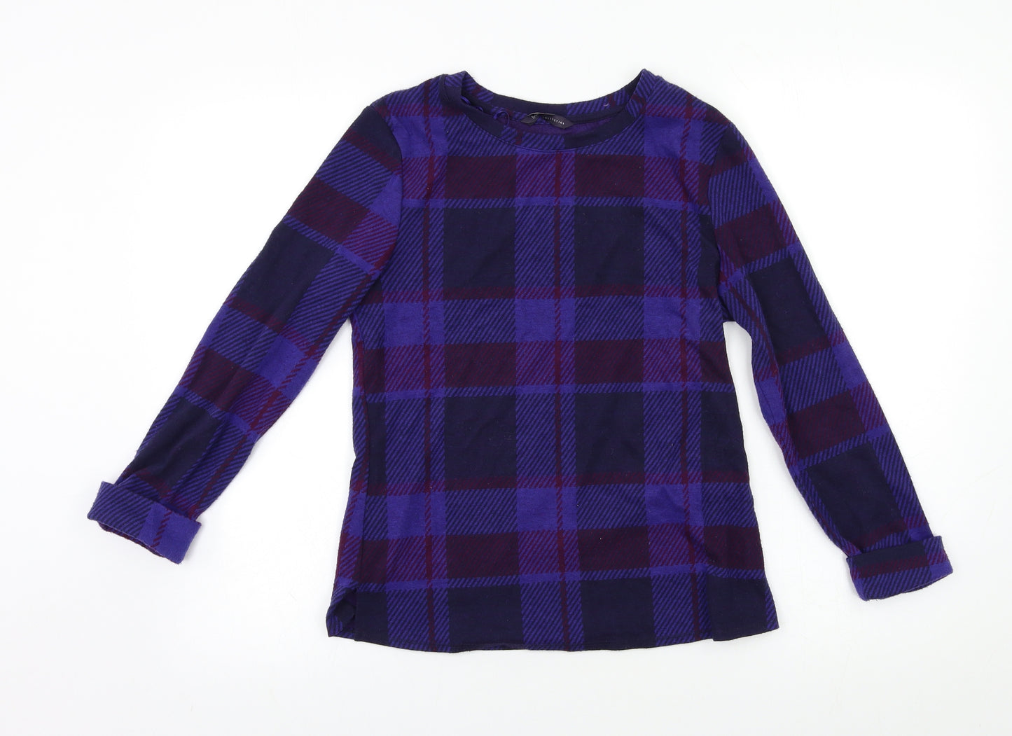 M&S Womens Multicoloured Check  Pullover Jumper Size 6