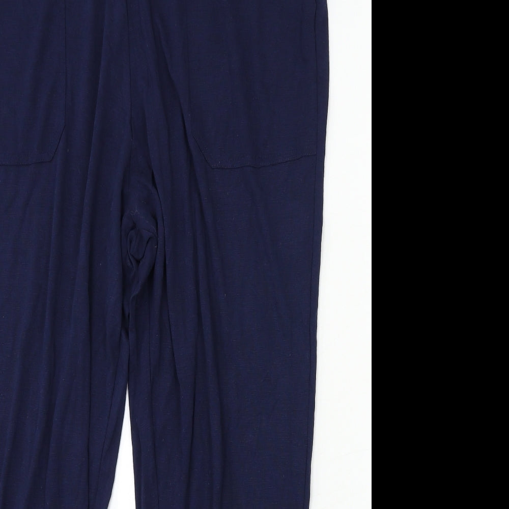 M&S Womens Blue   Trousers  Size 20 L29 in