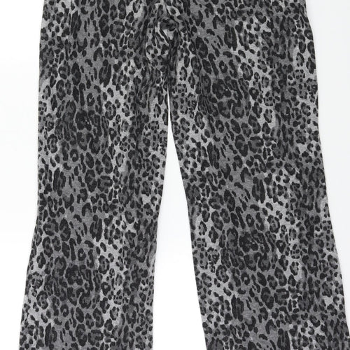 m&s Womens Multicoloured Animal Print  Jogger Trousers Size 10 L27 in