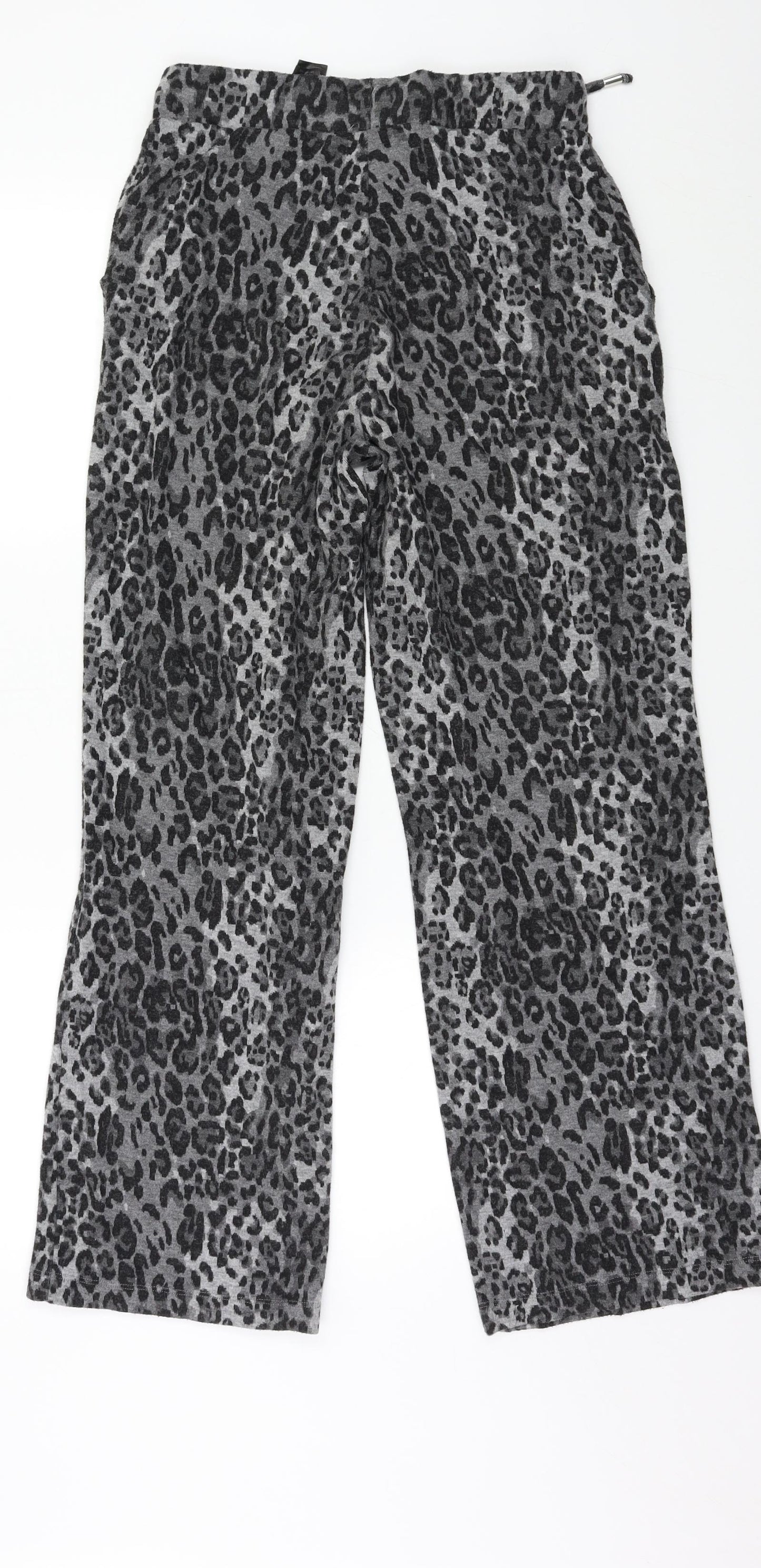 m&s Womens Multicoloured Animal Print  Jogger Trousers Size 10 L27 in