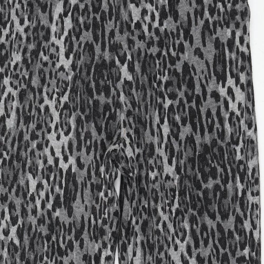 m&s Womens Multicoloured Animal Print  Jogger Trousers Size 10 L27 in