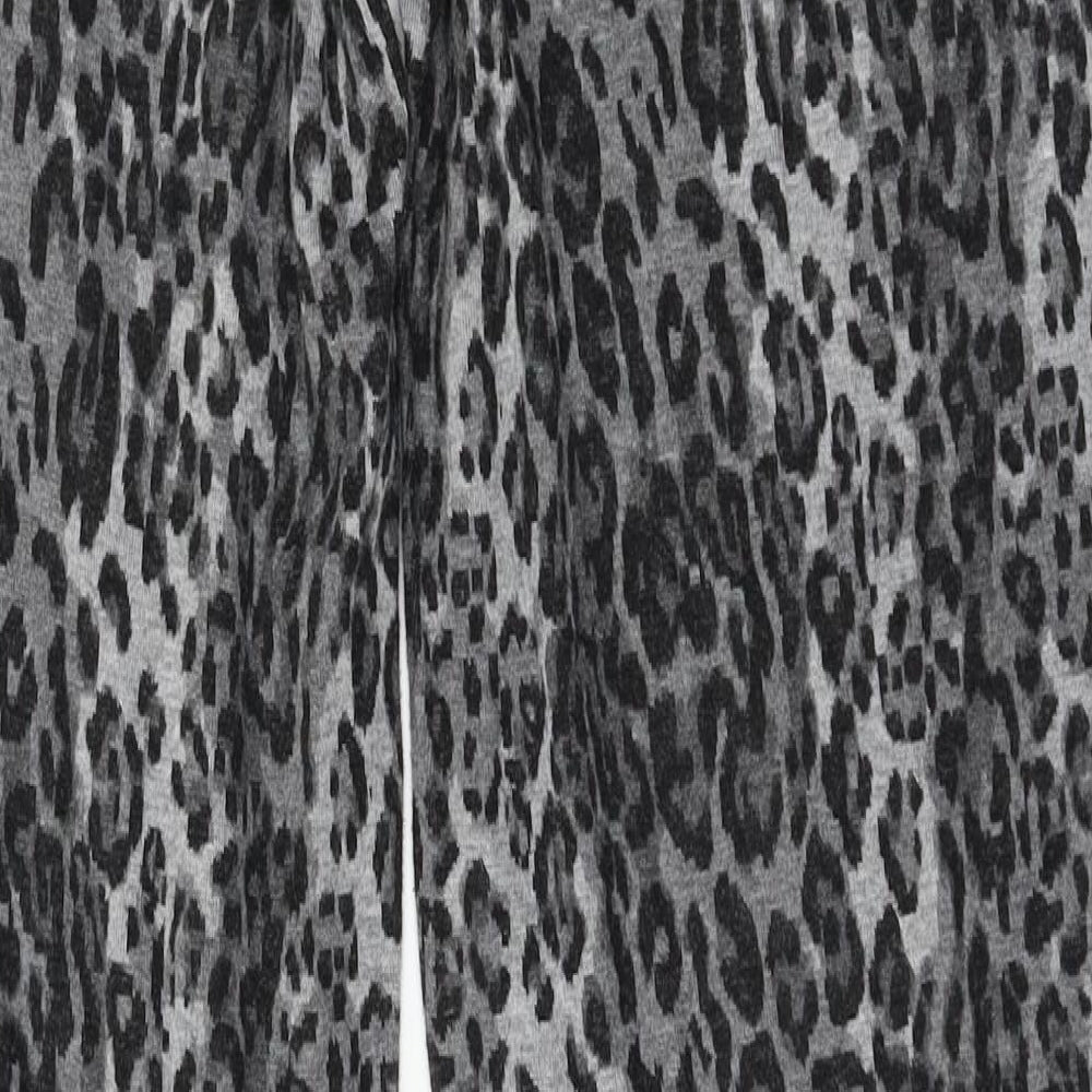 m&s Womens Multicoloured Animal Print  Jogger Trousers Size 10 L27 in