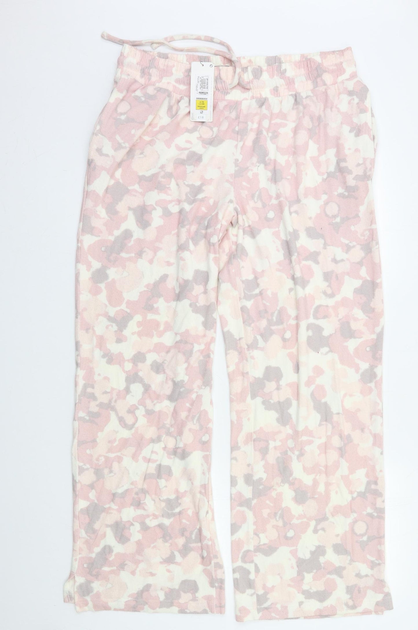 m&s Womens Multicoloured Camouflage   Lounge Pants Size 16
