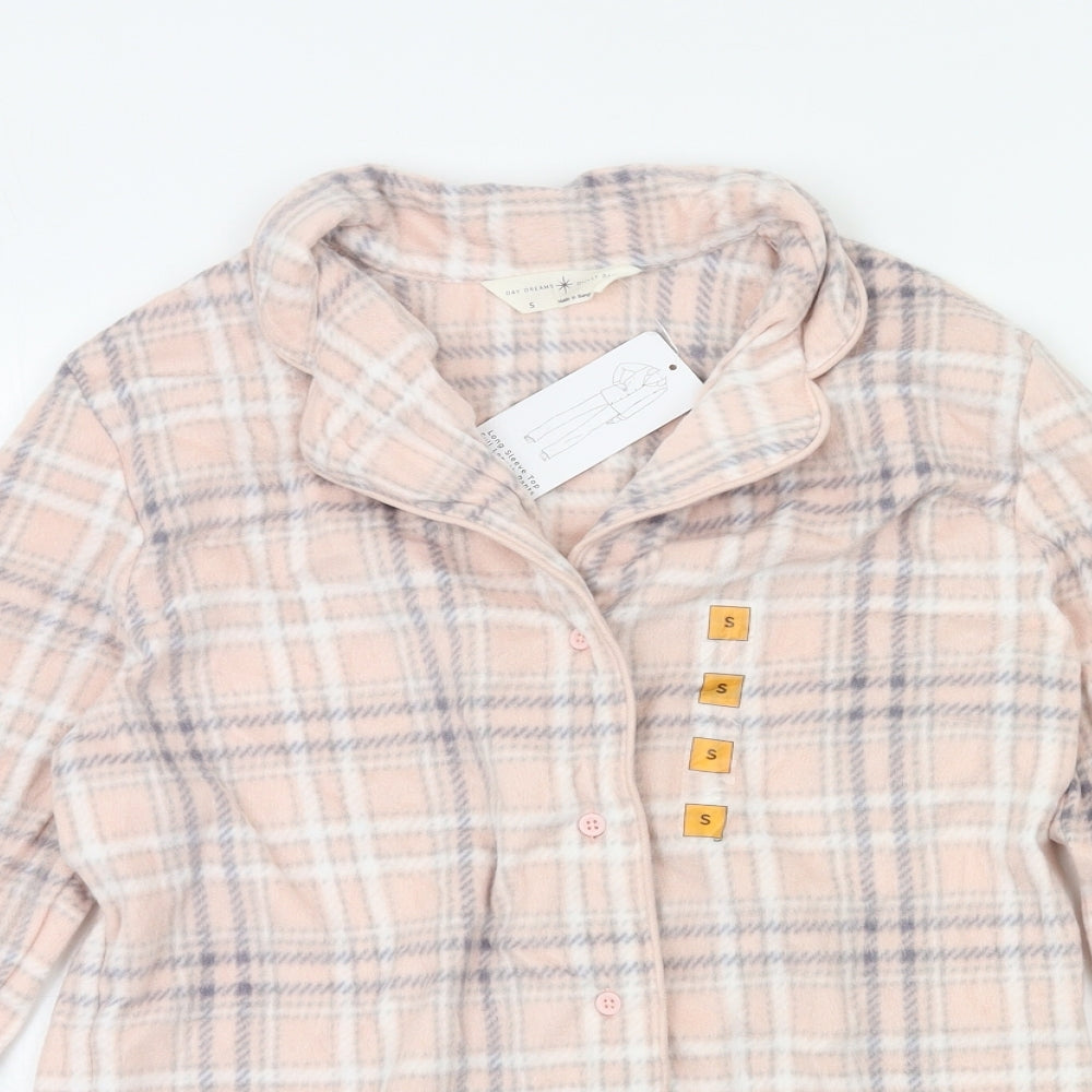 M&S Womens Pink Check   Nightshirt Size S