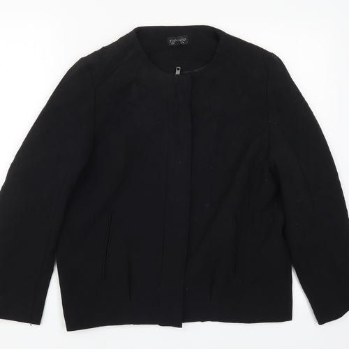 Topshop Womens Black   Jacket  Size 10