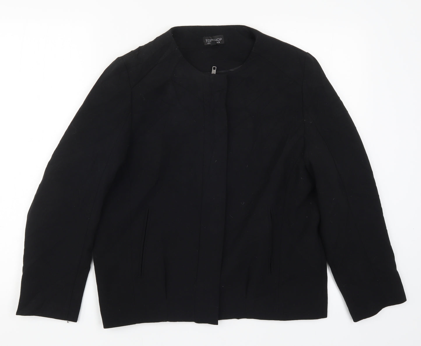 Topshop Womens Black   Jacket  Size 10