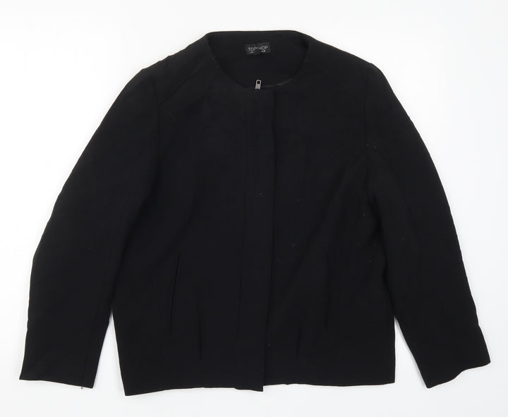 Topshop Womens Black   Jacket  Size 10