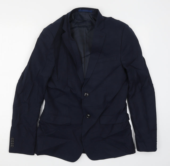 Topman Mens Blue   Jacket Suit Jacket Size 38