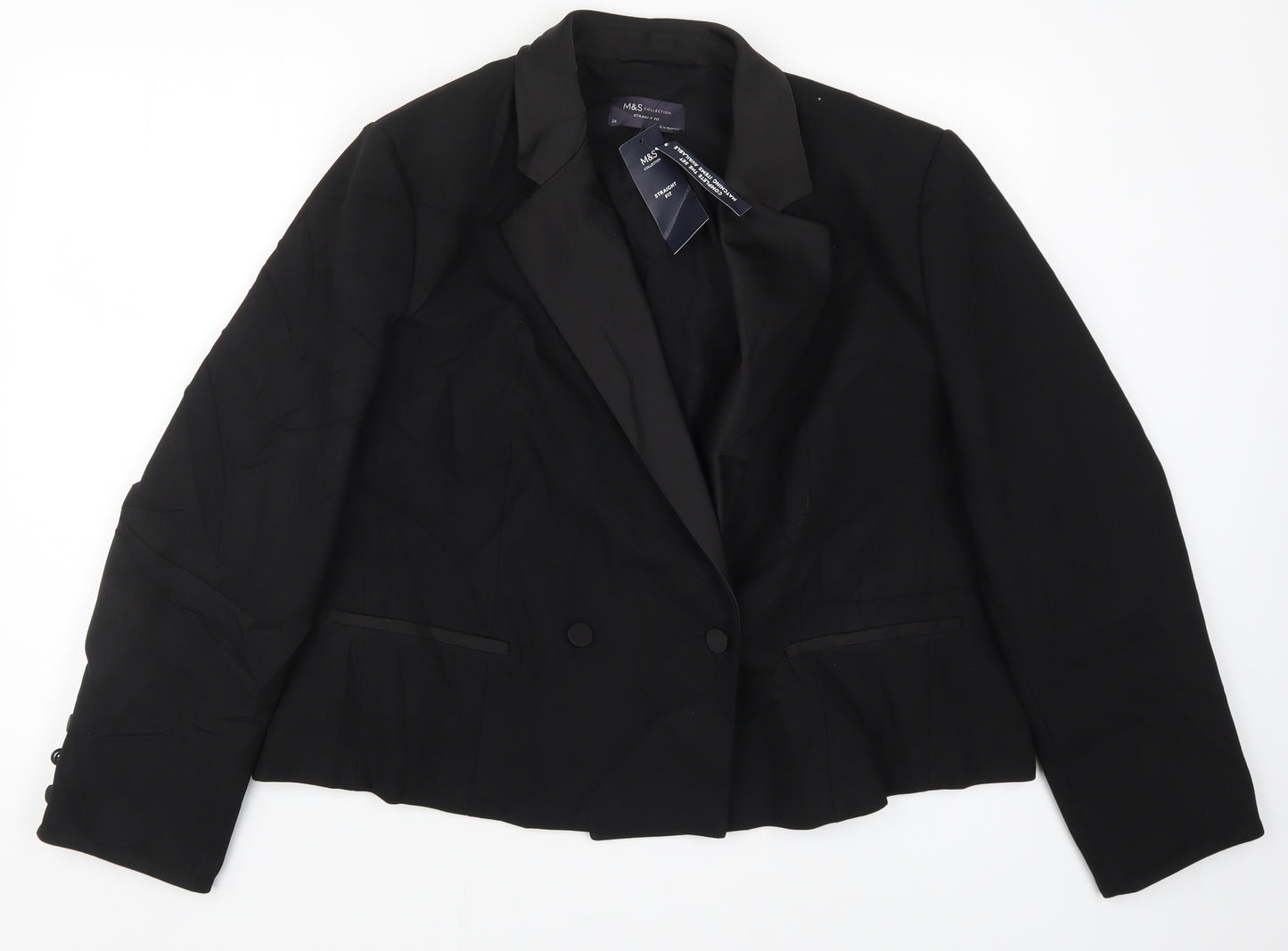 Marks and Spencer Womens Black   Jacket Suit Jacket Size 24
