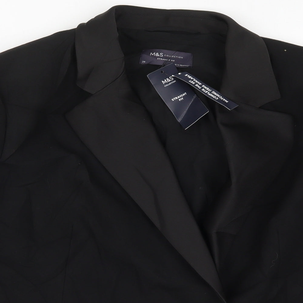Marks and Spencer Womens Black   Jacket Suit Jacket Size 24