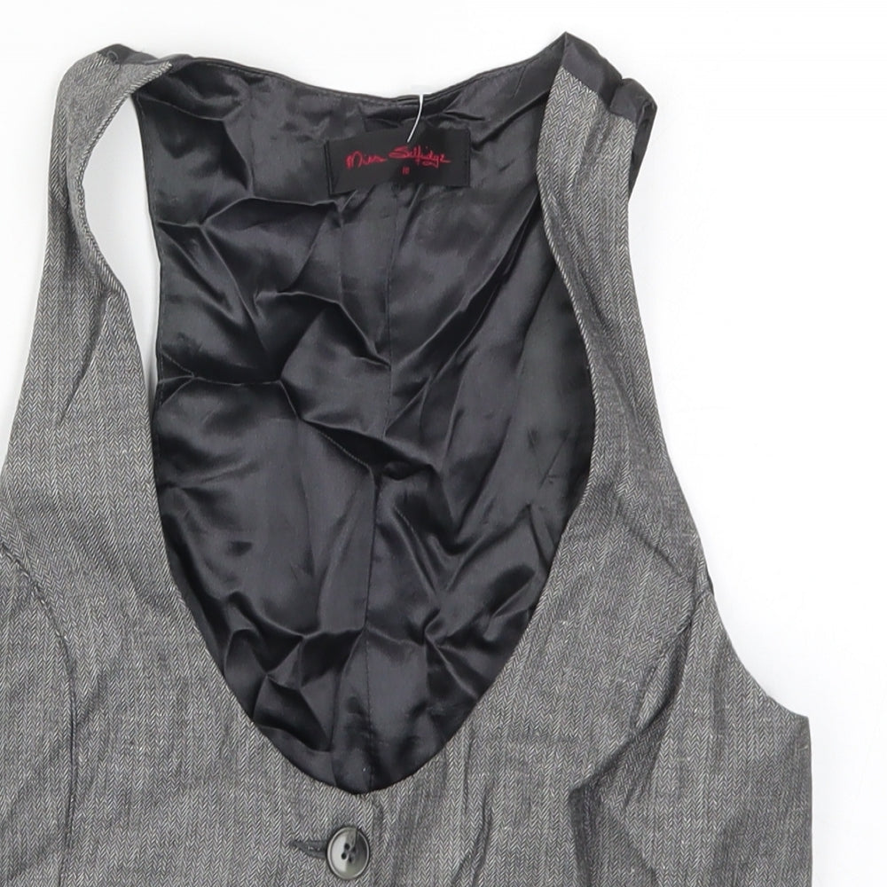 Miss Selfridge Womens Grey   Jacket Waistcoat Size 10