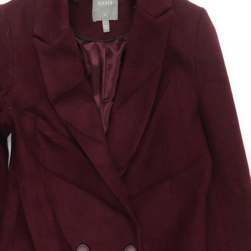 Oasis Womens Red   Pea Coat Coat Size XS  - Burgundy