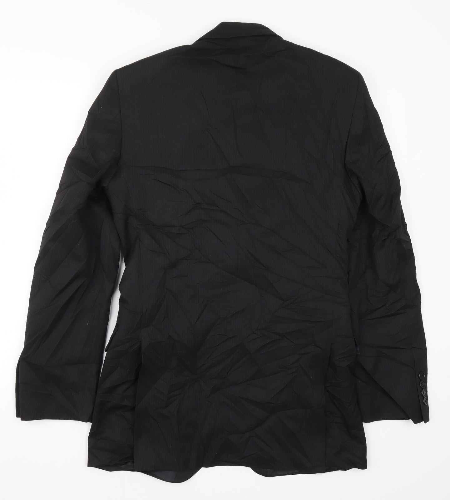 Marks and Spencer Mens Black Striped  Jacket Suit Jacket Size 34