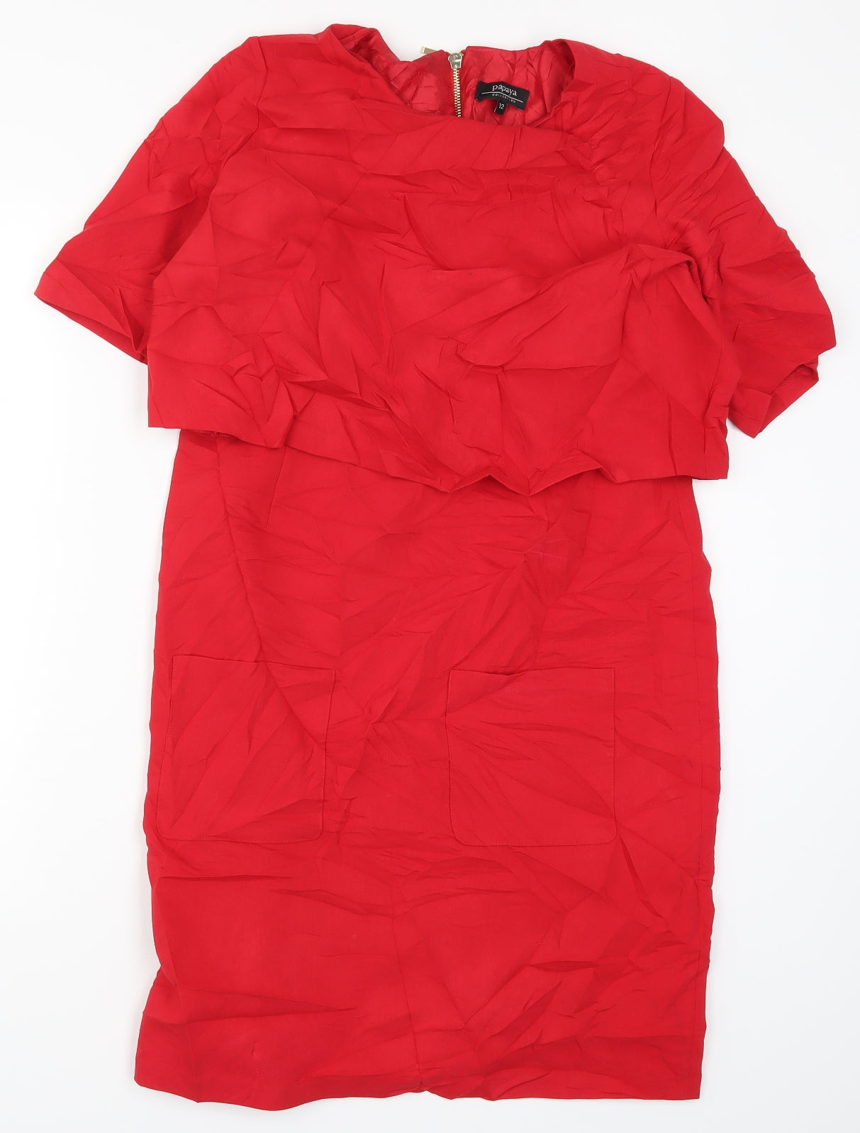 Papaya Womens Red   Pencil Dress  Size 12