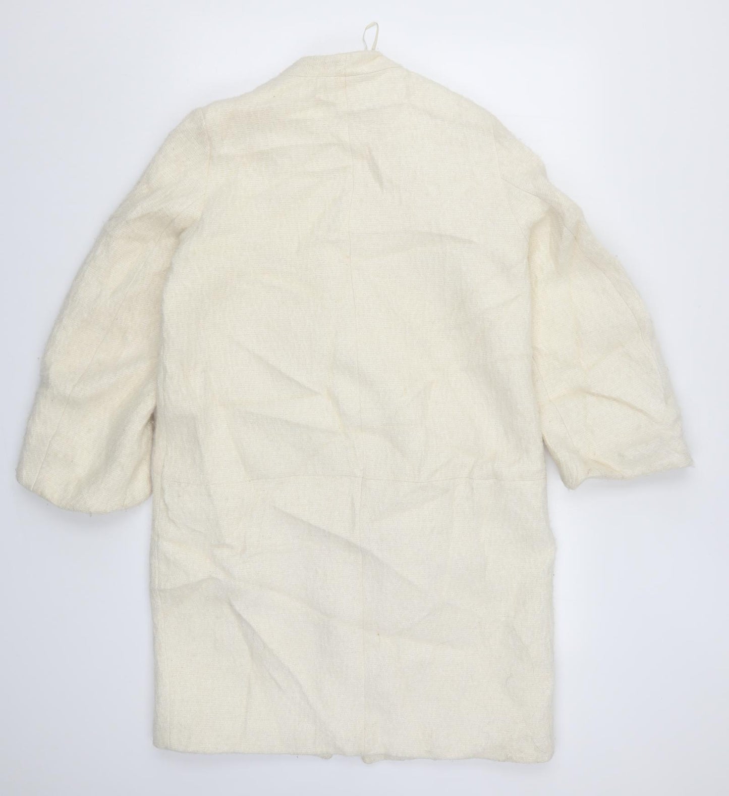 Zara Womens Ivory   Overcoat Coat Size M  - Cream Colour