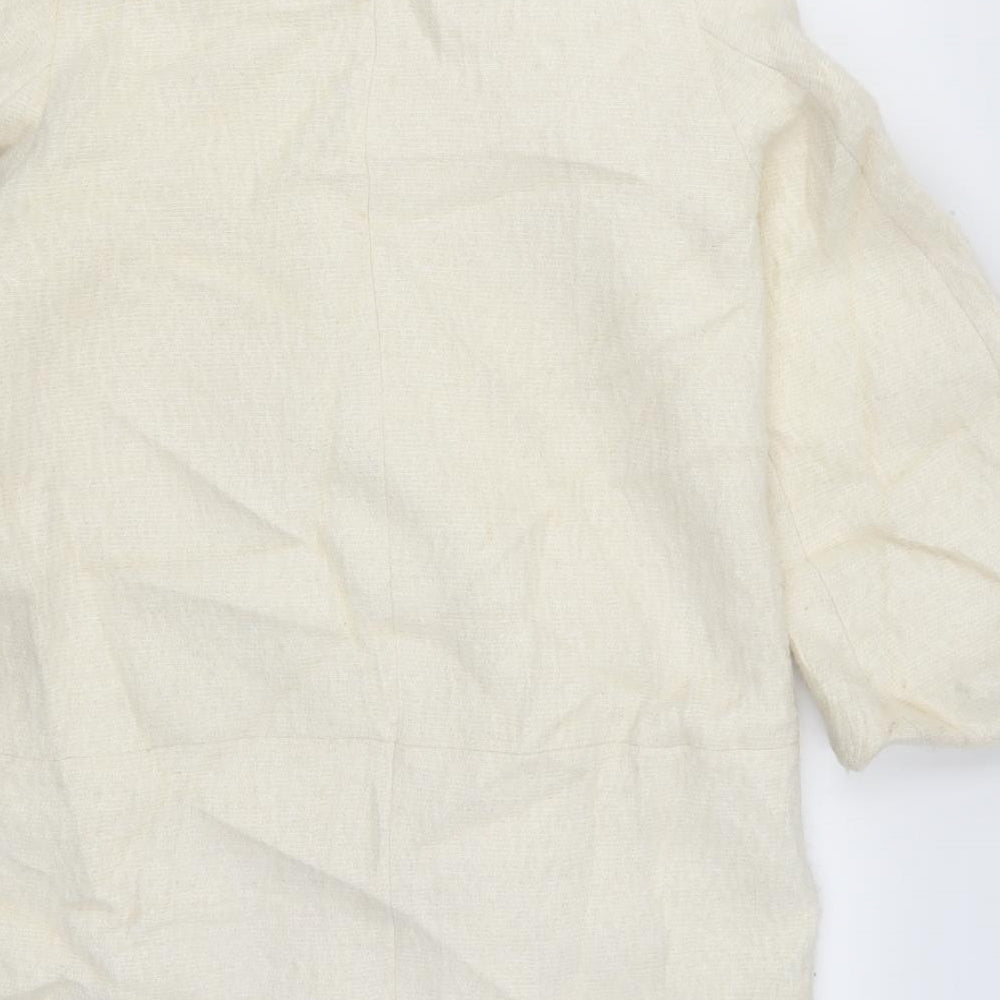 Zara Womens Ivory   Overcoat Coat Size M  - Cream Colour