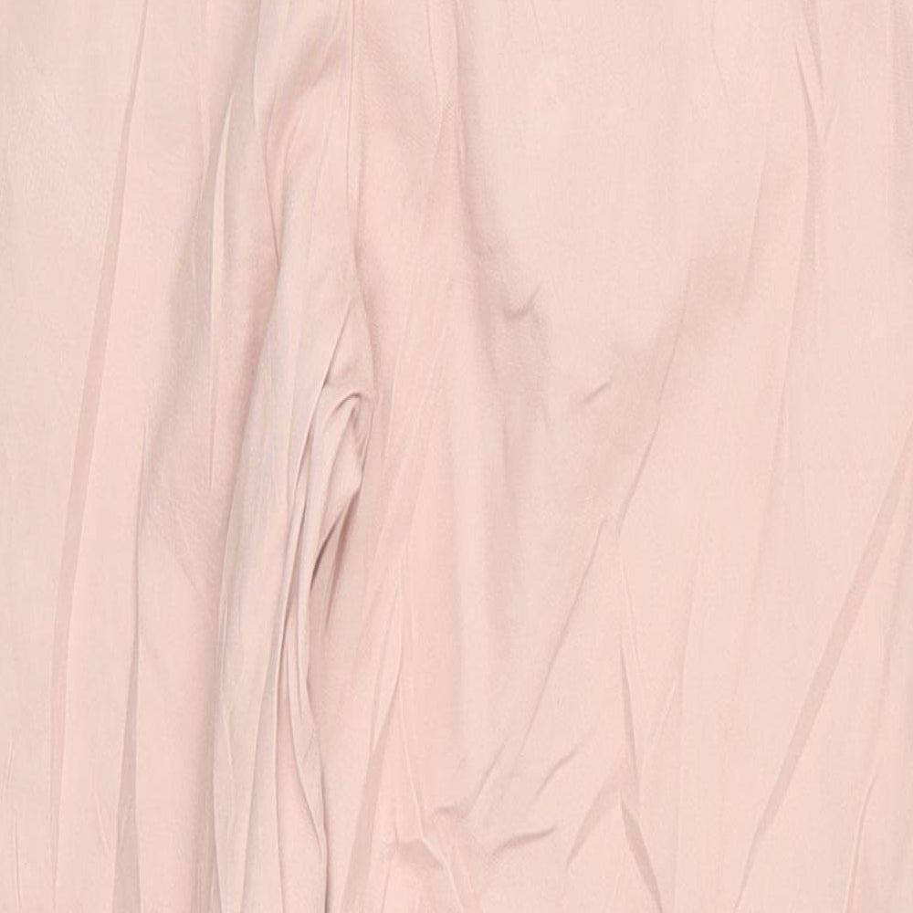 NEXT Womens Pink   Cropped Trousers Size 10 L23 in