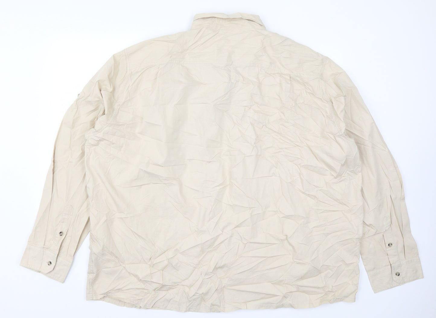 Cu & Co Mens Beige    Button-Up Size 4XL