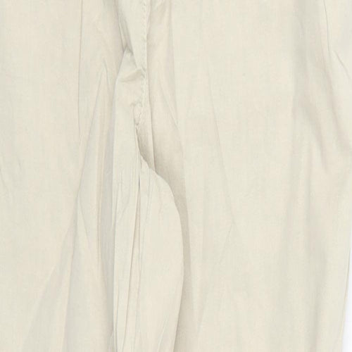 Marks and Spencer Womens Beige   Chino Trousers Size 10 L32 in