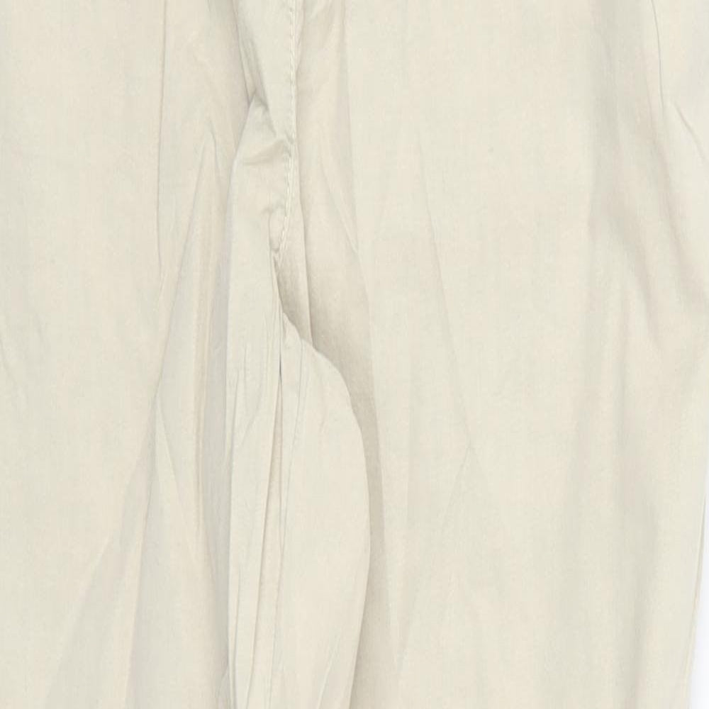 Marks and Spencer Womens Beige   Chino Trousers Size 10 L32 in
