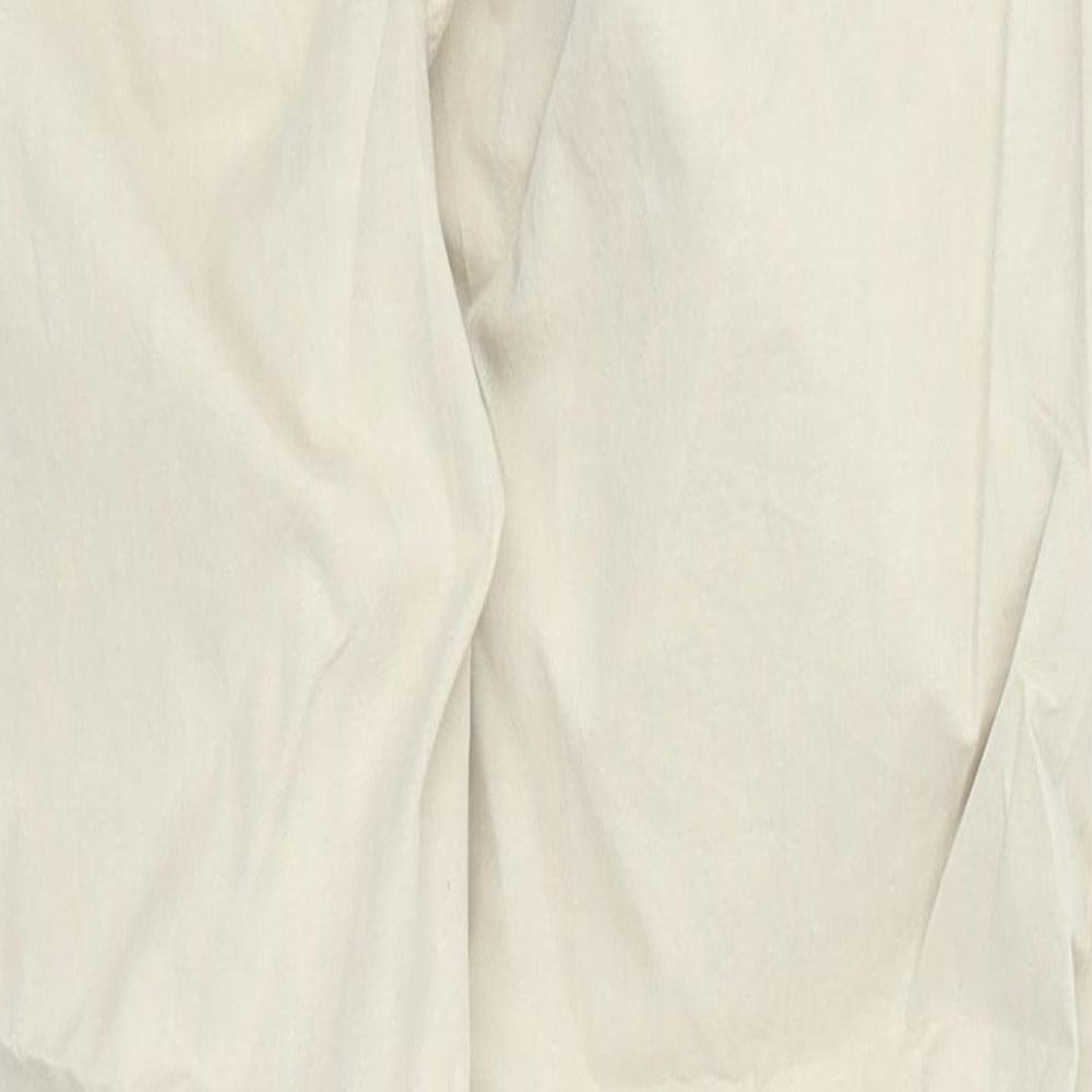 Marks and Spencer Womens Beige   Chino Trousers Size 10 L32 in