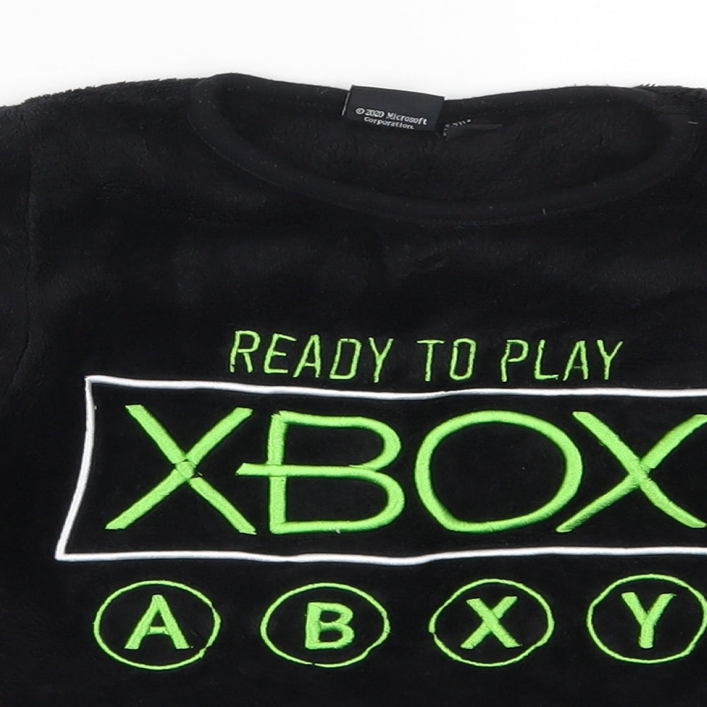 Primark Boys Black Solid   Pyjama Top Size 8-9 Years  - XBox