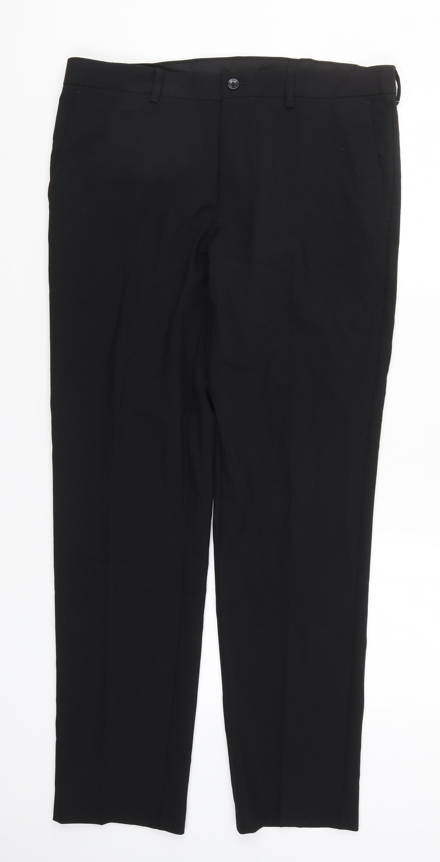 Marks and Spencer Mens Black   Trousers  Size 34 L31 in