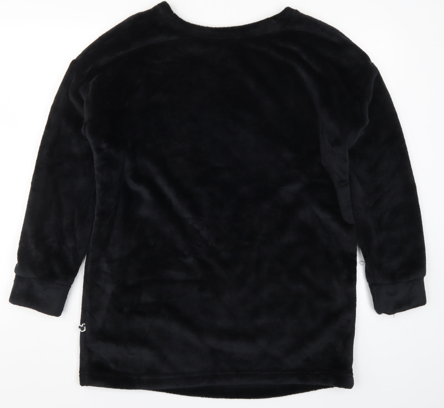 Marks and Spencer Womens Black Solid  Top Pyjama Top Size 12  - Minnie Mickey