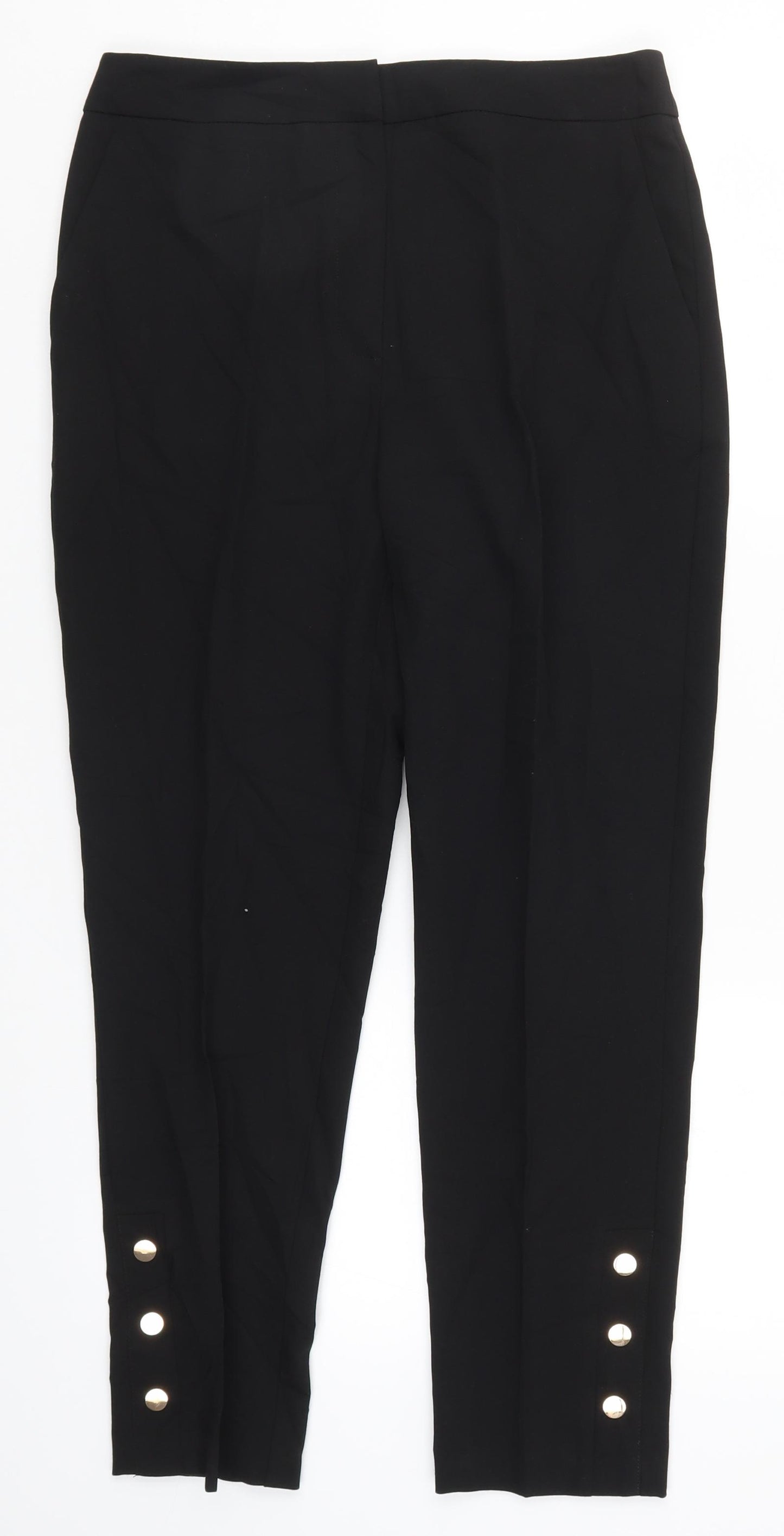 F&F Womens Black   Trousers  Size 10 L26 in