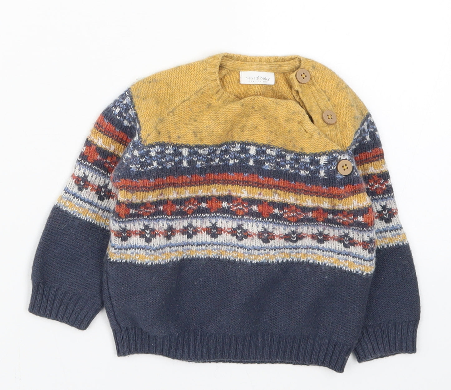 NEXT Boys Multicoloured Fair Isle  Pullover Jumper Size 9-12 Months