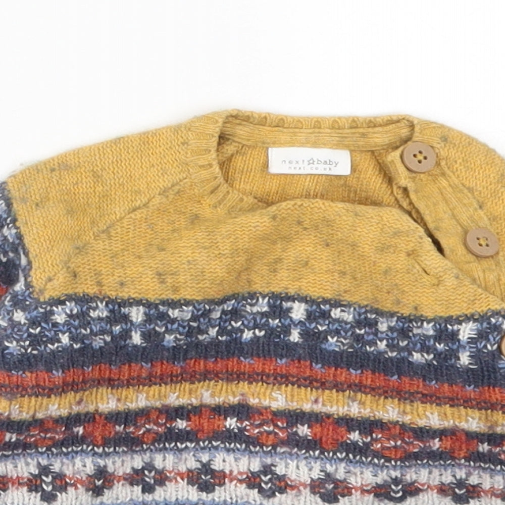 NEXT Boys Multicoloured Fair Isle  Pullover Jumper Size 9-12 Months